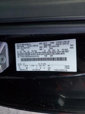 VIN 1FMCU9GD5HUD23703 2017 Ford Escape, SE no.13