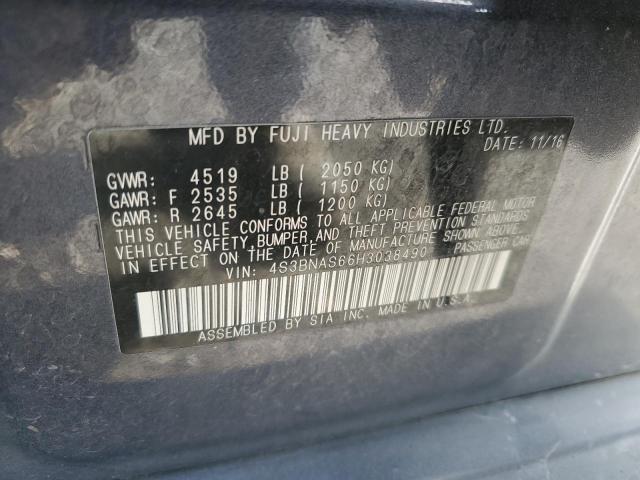 2017 SUBARU LEGACY SPO 4S3BNAS66H3038490