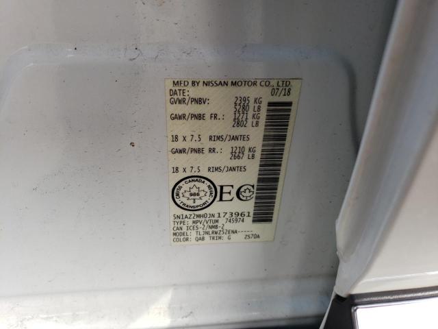 2018 NISSAN MURANO S - 5N1AZ2MH0JN173961