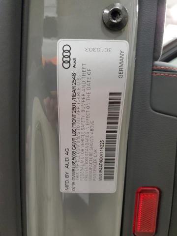 2019 AUDI S4 PREMIUM WAUB4AF46KA115225