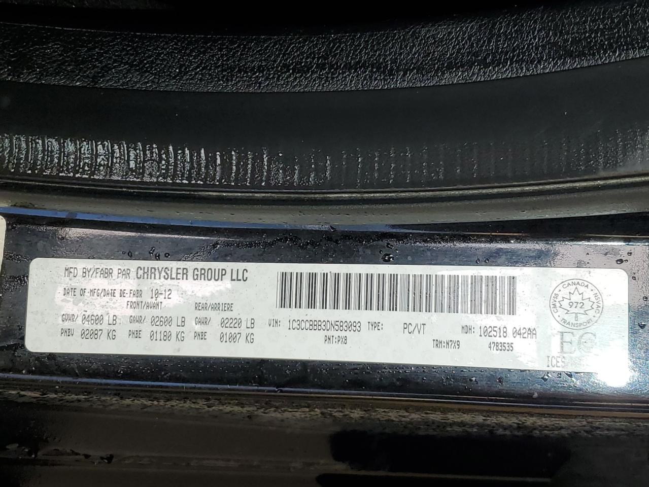 1C3CCBBB3DN583093 - 2013 CHRYSLER 200 - #79755304