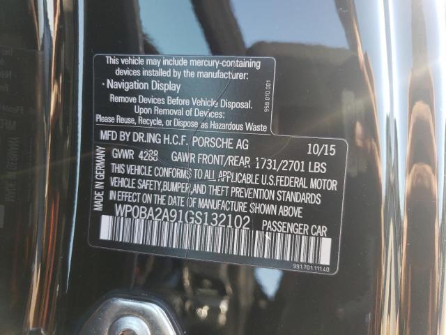 2016 PORSCHE 911 TARGA - WP0BA2A91GS132102