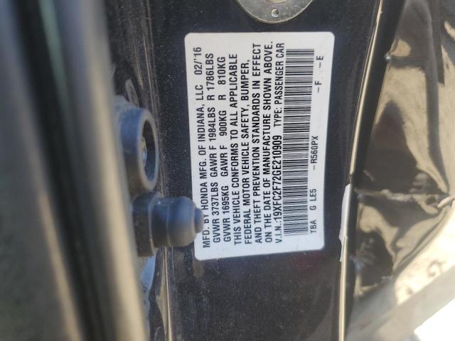 2016 HONDA CIVIC EX - 19XFC2F72GE210909