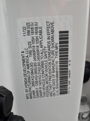 2022 HONDA PILOT TRAI 5FNYF6H88NB101715