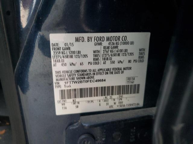 2015 FORD F250 SUPER - 1FT7W2BT0FEC49684