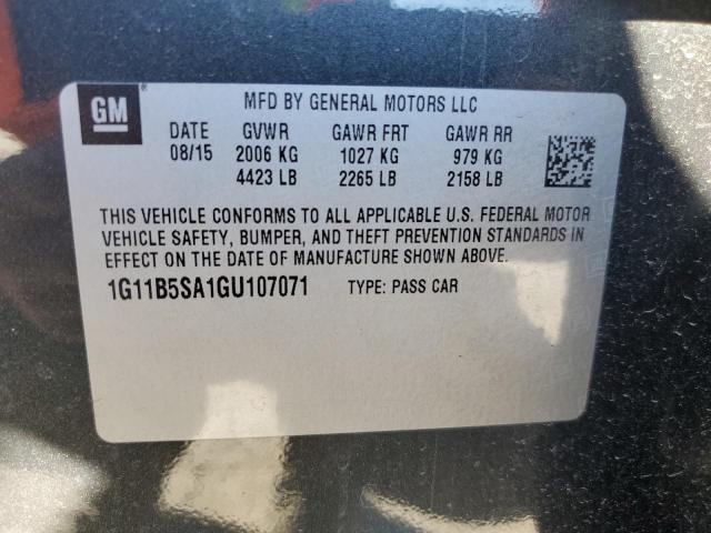 2016 CHEVROLET MALIBU LIM - 1G11B5SA1GU107071
