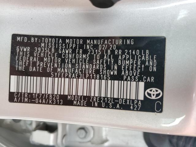 2020 TOYOTA COROLLA LE - 5YFEPRAE3LP118165