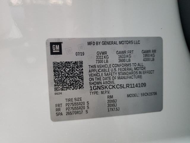 2020 CHEVROLET TAHOE K150 - 1GNSKCKC5LR114109