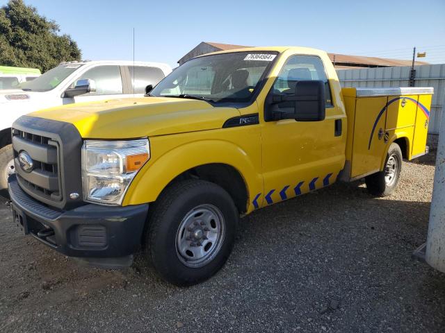 FORD F250 SUPER 2016 yellow pickup gas 1FDBF2A67GEC15437 photo #1