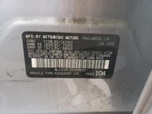 2022 MITSUBISHI MIRAGE G4 - ML32FUFJ3NHF09187