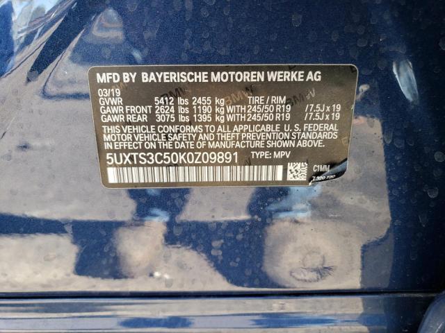 2019 BMW X3 XDRIVEM - 5UXTS3C50K0Z09891