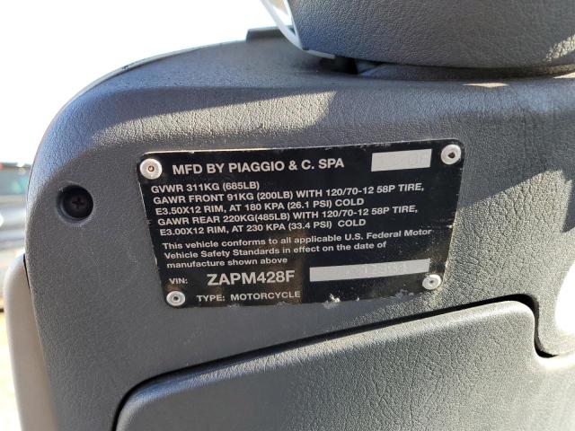 2006 PIAGGIO MOTORCYCLE ZAPM428F265002904