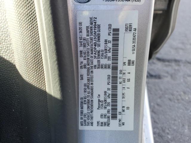 2016 FORD FIESTA SE - 3FADP4BJ3GM199472