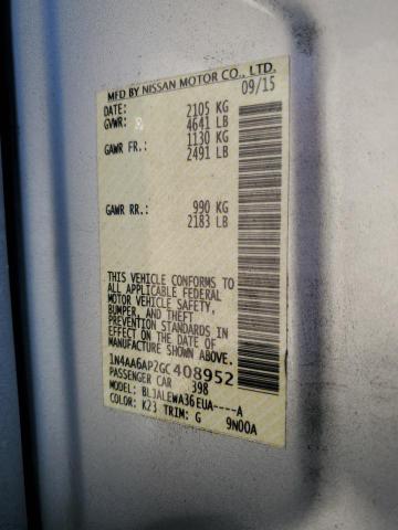 2016 NISSAN MAXIMA 3.5 - 1N4AA6AP2GC408952