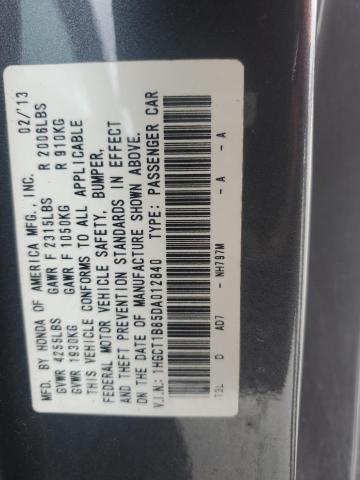 VIN 1HGCT1B85DA012840 2013 Honda Accord, Exl no.13