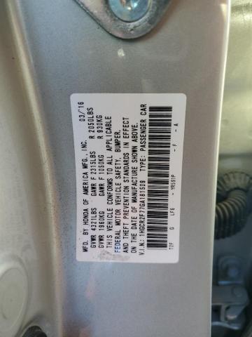 2016 HONDA ACCORD EX - 1HGCR2F77GA181509