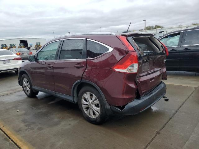 HONDA CR-V EXL 2012 burgundy  gas 5J6RM3H7XCL016802 photo #3