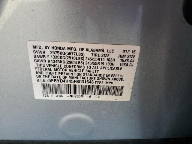 VIN 5FRYD4H45FB031646 2015 Acura MDX, Technology no.14