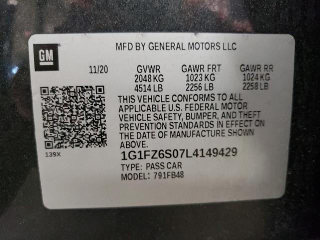 2020 CHEVROLET BOLT EV PR - 1G1FZ6S07L4149429