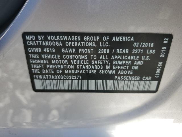 2016 VOLKSWAGEN PASSAT S - 1VWAT7A3XGC032277