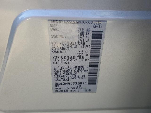2015 INFINITI QX60 - 5N1AL0MN9FC536871