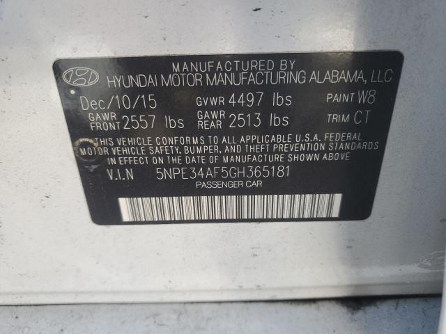 2016 HYUNDAI SONATA SPO - 5NPE34AF5GH365181