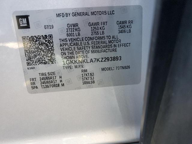 2019 GMC ACADIA SLE - 1GKKNKLA7KZ293893
