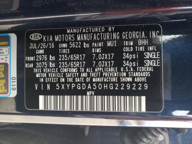 2017 KIA SORENTO LX - 5XYPGDA50HG229229