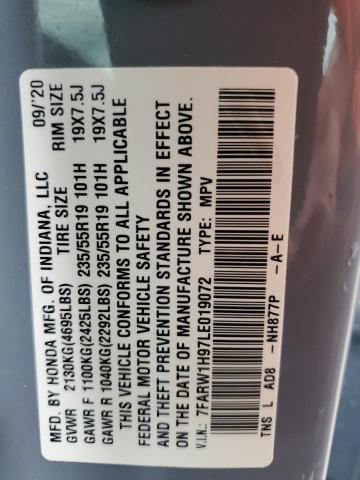 2020 HONDA CR-V TOURI - 7FARW1H97LE019072