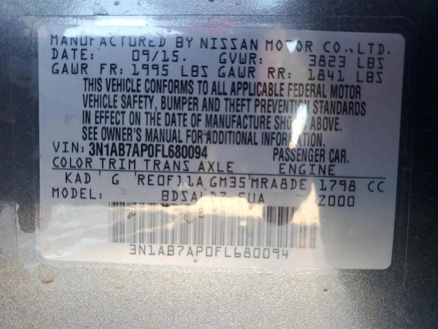 2015 NISSAN SENTRA S - 3N1AB7AP0FL680094