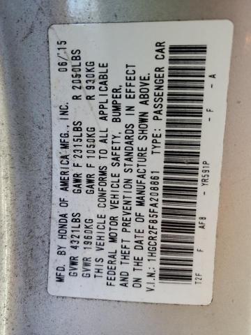 2015 HONDA ACCORD EXL - 1HGCR2F85FA208861