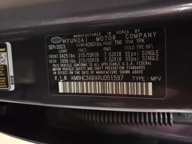 2024 HYUNDAI KONA SEL - KM8HC3ABXRU051597