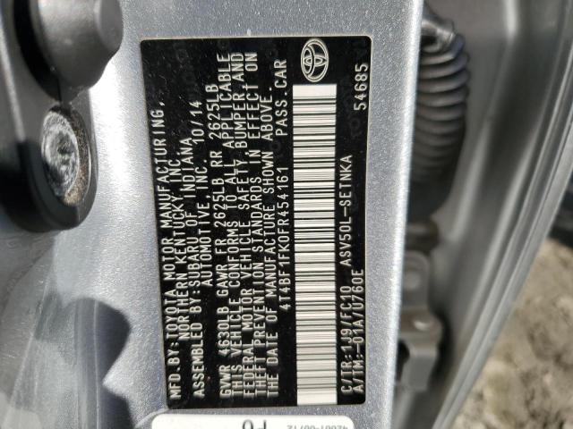 VIN 4T4BF1FK0FR454161 2015 TOYOTA CAMRY no.12