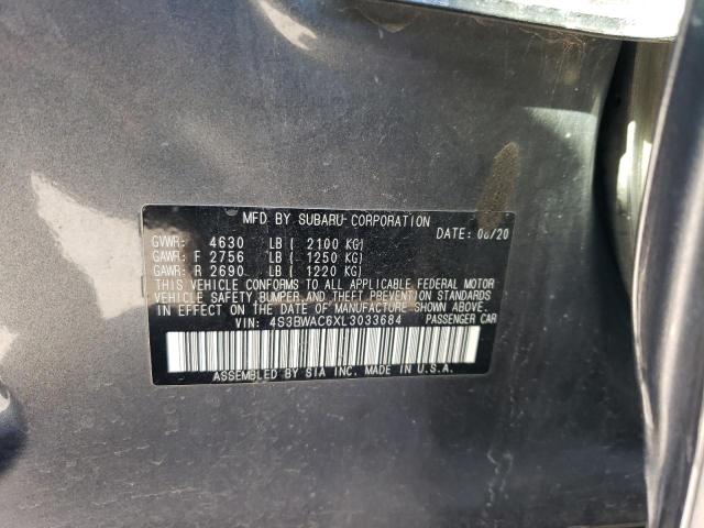 2020 SUBARU LEGACY PRE - 4S3BWAC6XL3033684