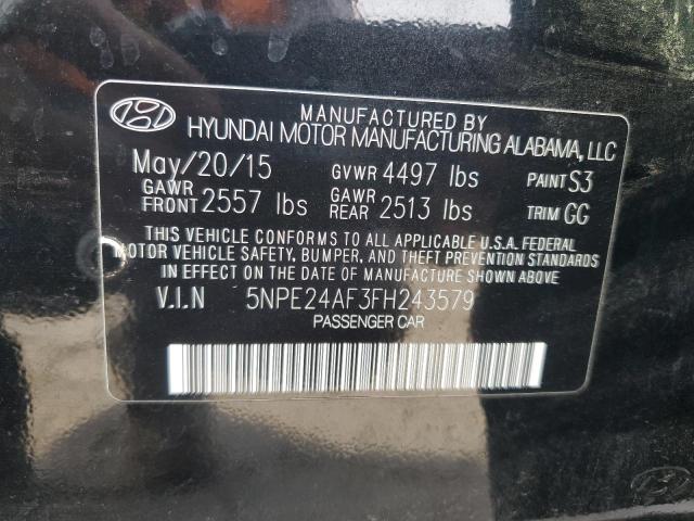 VIN 5NPE24AF3FH243579 2015 Hyundai Sonata, SE no.12