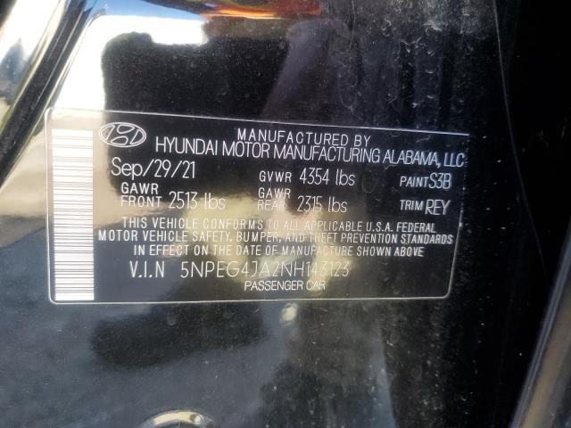 VIN 5NPEG4JA2NH143123 2022 HYUNDAI SONATA no.12