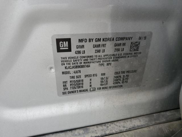 VIN KL4CJASB9KB897464 2019 Buick Encore, Preferred no.13