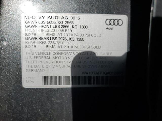 VIN WA1D7AFP7GA012863 2016 AUDI Q5 no.13