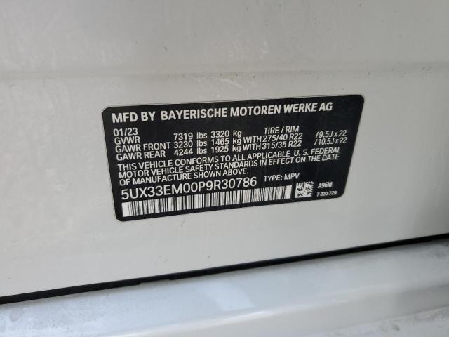 2023 BMW X7 M60I 5UX33EM00P9R30786