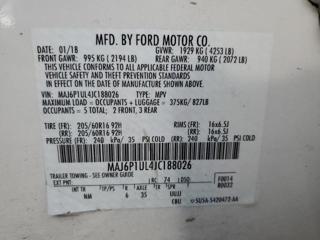 2018 FORD ECOSPORT S - MAJ6P1UL4JC188026