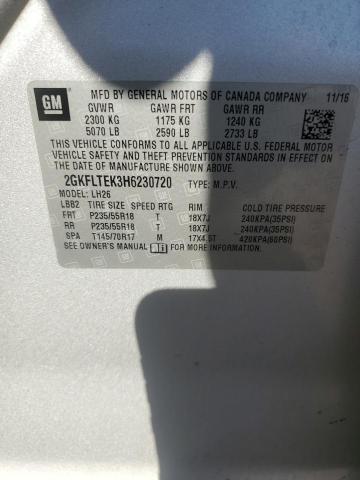2017 GMC TERRAIN SL - 2GKFLTEK3H6230720