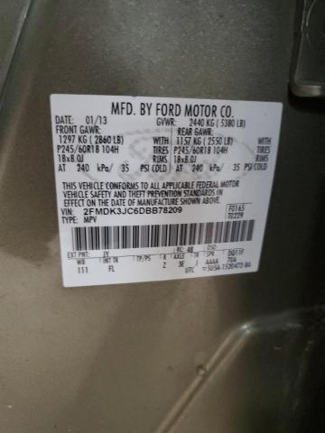 VIN 2FMDK3JC6DBB78209 2013 FORD EDGE no.13