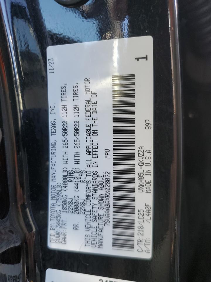 Lot #2969490658 2024 TOYOTA SEQUOIA SR