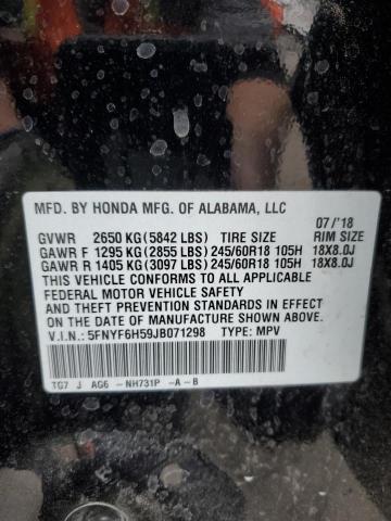 2018 HONDA PILOT EXL - 5FNYF6H59JB071298