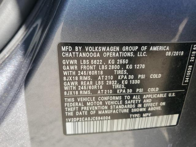 VIN 1V2DP2CA0JC594004 2018 VOLKSWAGEN ATLAS no.13