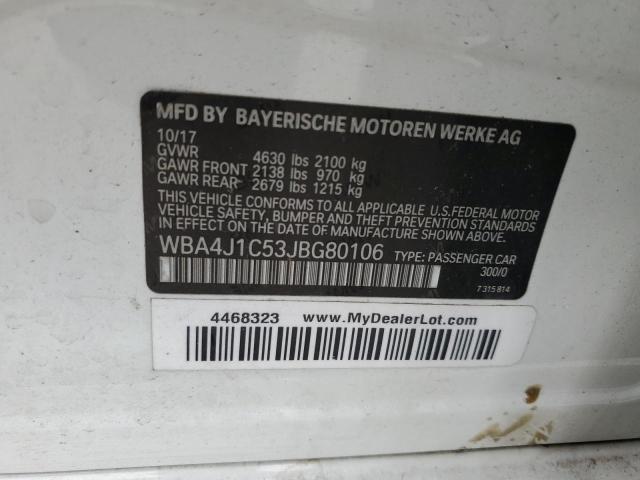 VIN WBA4J1C53JBG80106 2018 BMW 4 SERIES no.13