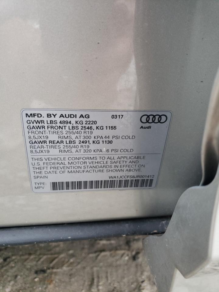 Lot #3033090997 2018 AUDI Q3 PREMIUM