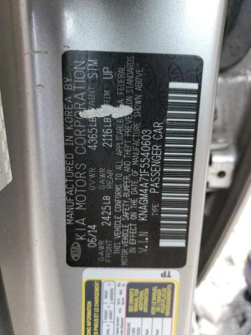 2015 KIA OPTIMA LX - KNAGM4A71F5540603