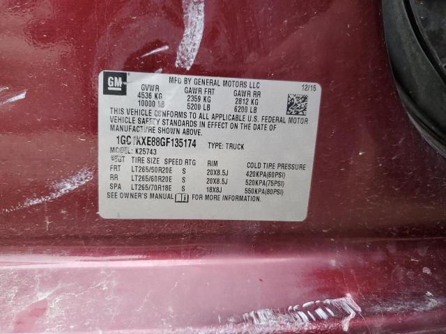 2016 CHEVROLET SILVERADO - 1GC1KXE88GF135174