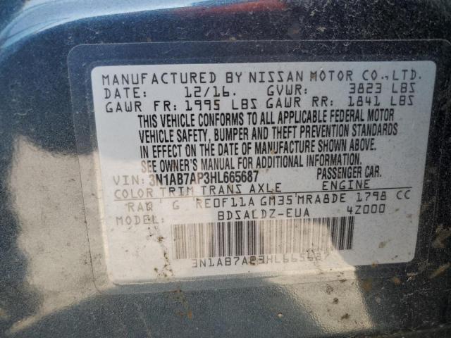 2017 NISSAN SENTRA S - 3N1AB7AP3HL665687
